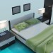 3 डी मॉडल बेडरूम में फर्नीचर का एक सेट - पूर्वावलोकन