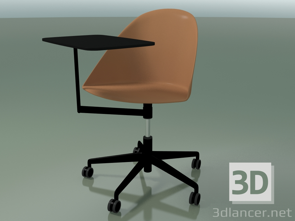 Modelo 3d Cadeira 2312 (5 rodas, com mesa, PA00002, PC00004 polipropileno) - preview