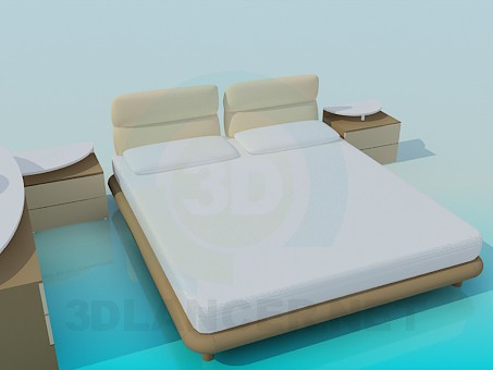 3D Modell Eine Reihe von Möbeln für Schlafzimmer - Vorschau