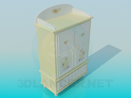 3d model Cabinet for children's clothing - preview 3d model Cabinet for children's clothing - preview