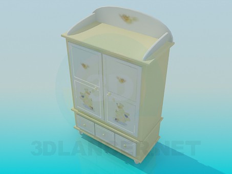 3d model Cabinet for children's clothing - preview 3d model Cabinet for children's clothing - preview