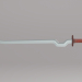espada curva 3D modelo Compro - render