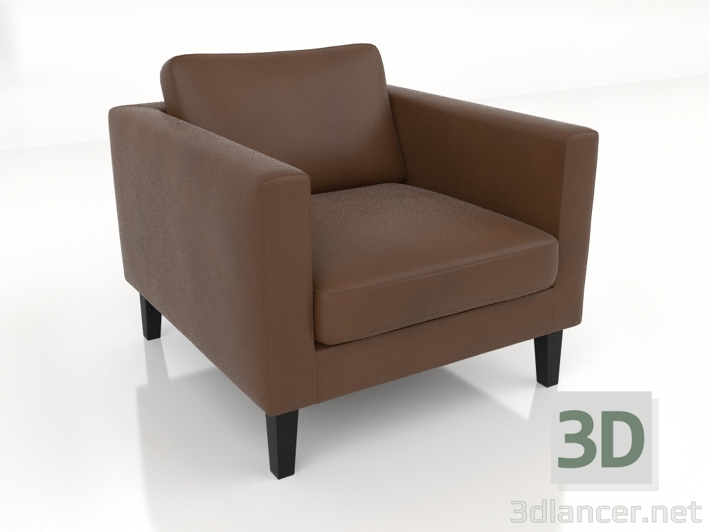 3d model Armchair (leather) - preview