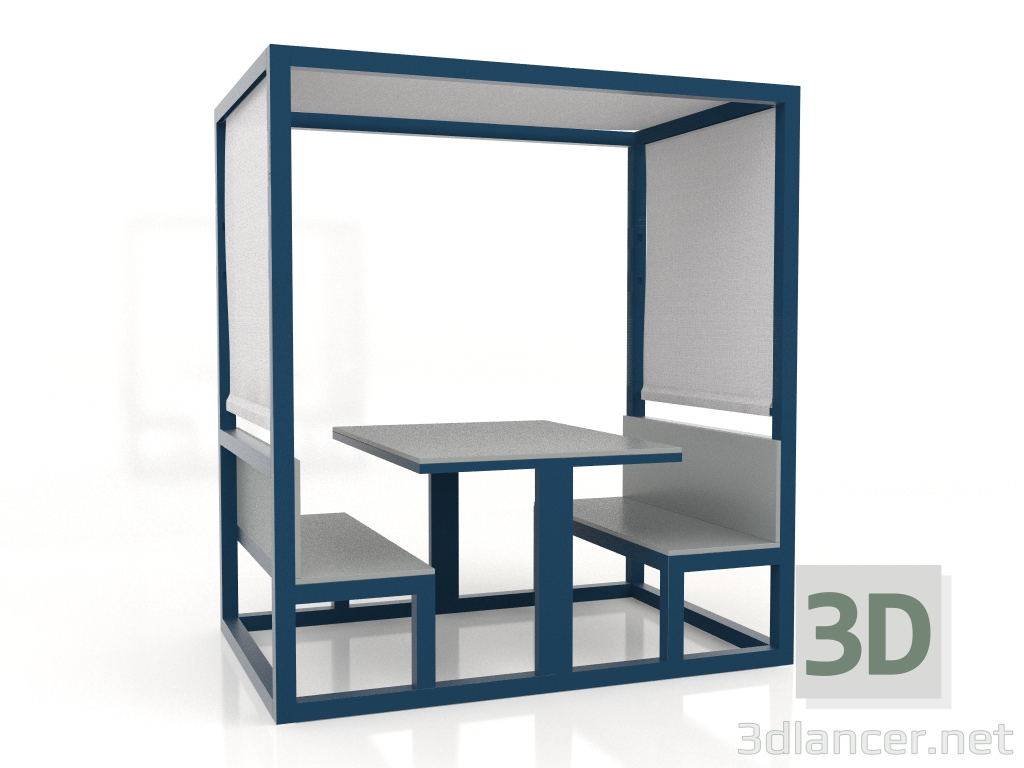 3D modeli Öğle yemeği kutusu (Gri mavi) - önizleme