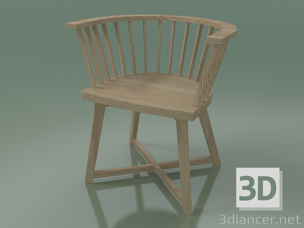 3D modeli Yarım Yuvarlak Sandalye (24, Rovere Sbiancato) - önizleme
