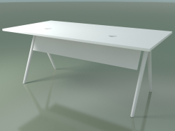 Стіл офісний прямокутний 5461 (H 74 - 89 x 179 cm, laminate Fenix F01, V12)
