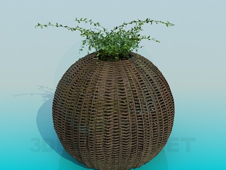 3d model Basket for the flowerpot - preview 3d model Basket for the flowerpot - preview