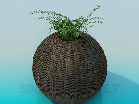 3d model Basket for the flowerpot - preview 3d model Basket for the flowerpot - preview