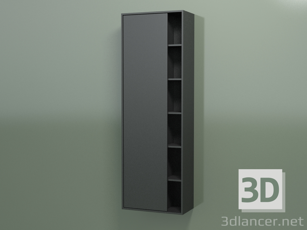 3D modeli 1 sol kapılı duvar dolabı (8CUCECS01, Deep Nocturne C38, L 48, P 24, H 144 cm) - önizleme