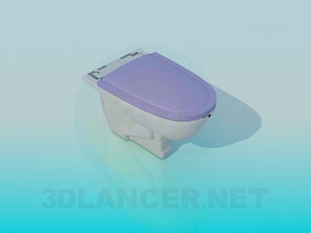 3d модель Унітаз без бачка – превью 3d модель Унітаз без бачка – превью
