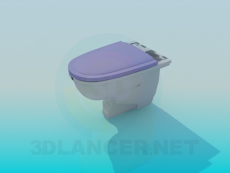 3d модель Унітаз без бачка – превью 3d модель Унітаз без бачка – превью