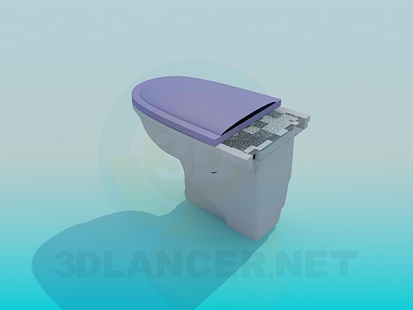 3d модель Унітаз без бачка – превью 3d модель Унітаз без бачка – превью
