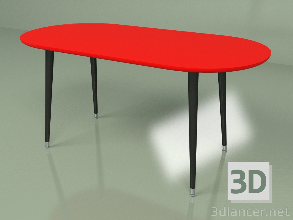 modello 3D Tavolino Vernice saponosa (rosso) - anteprima