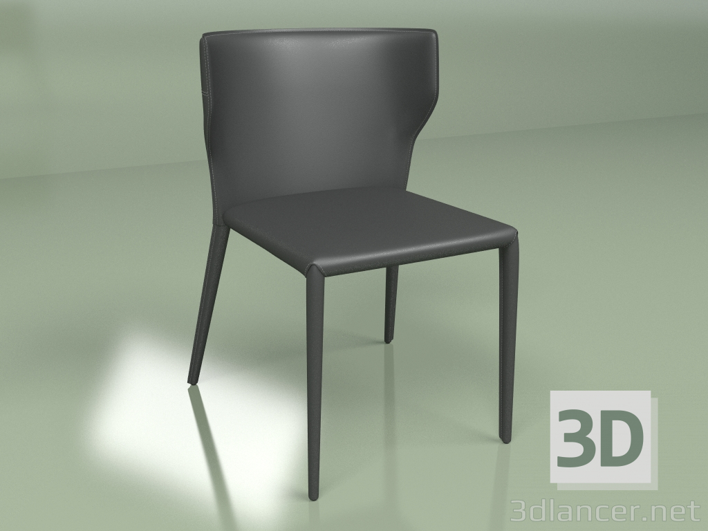 3D modeli Sandalye Tudor Siyah - önizleme