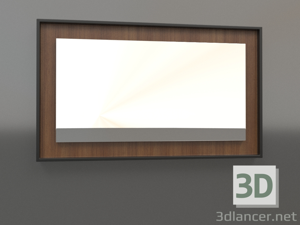modèle 3D Miroir ZL 18 (750x450, bois brun clair, noir) - preview