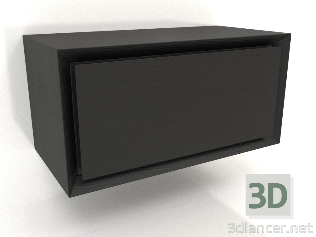 modello 3D Armadio TM 011 (400x200x200, legno nero) - anteprima