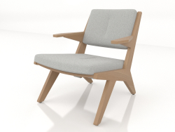 Lounge chair with a wooden frame (light oak)