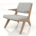 3d model Lounge chair with a wooden frame (light oak) - preview