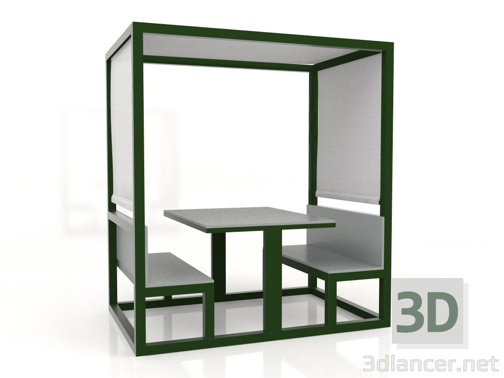 3d model Lunch box (Bottle green) - preview