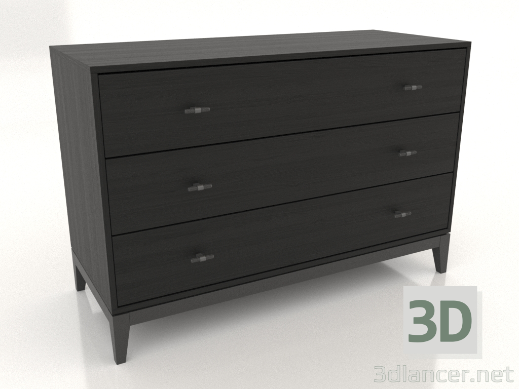 modèle 3D Commode 1200x500 mm (noir RAL 9005) - preview