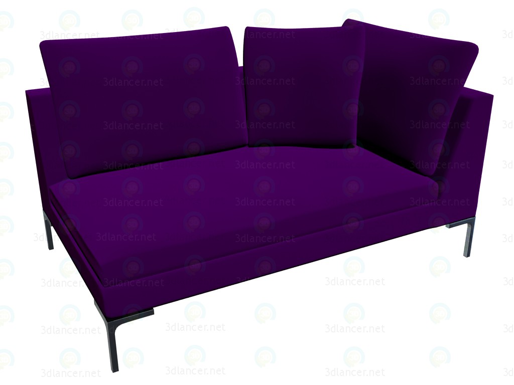 3D Modell Modulares Sofa (158 x 97 x 73) CH156D - Vorschau