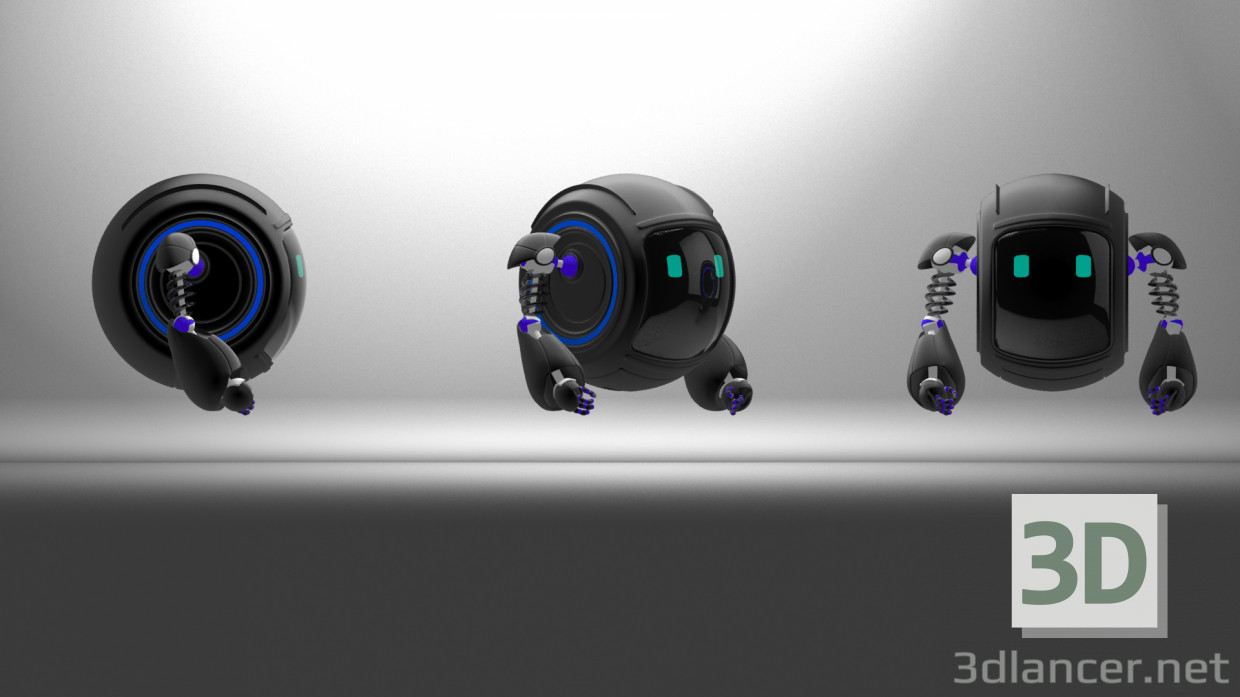 3d Sphe robot model buy - render