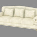 3D Modell Klassisches Doppel-Sofa (T484) - Vorschau