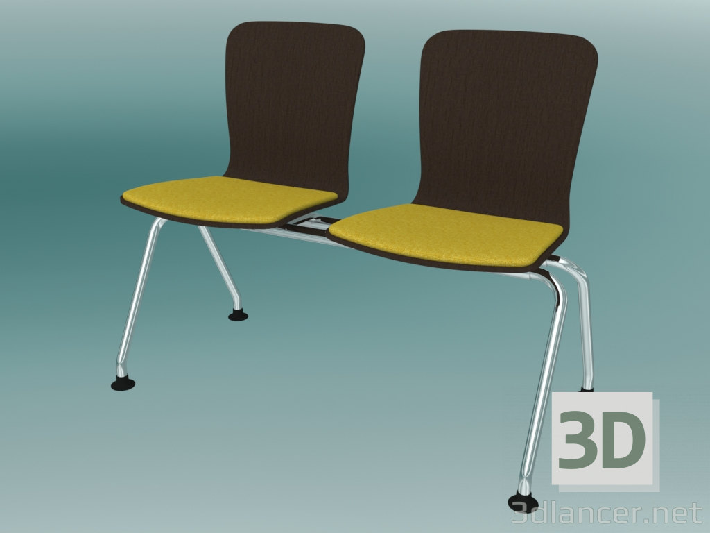 3d model Double bench (K23L2) - preview