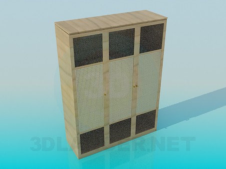 3d model Three-door wardrobe - preview 3d model Three-door wardrobe - preview