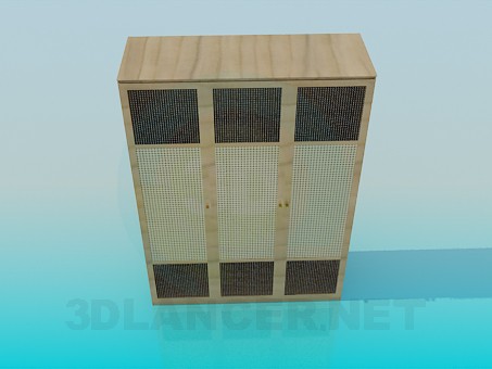 3d model Three-door wardrobe - preview 3d model Three-door wardrobe - preview