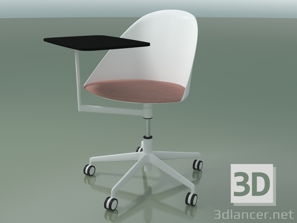 modello 3D Sedia 2313 (5 ruote, con tavolo e cuscino, PA00001, polipropilene PC00001) - anteprima