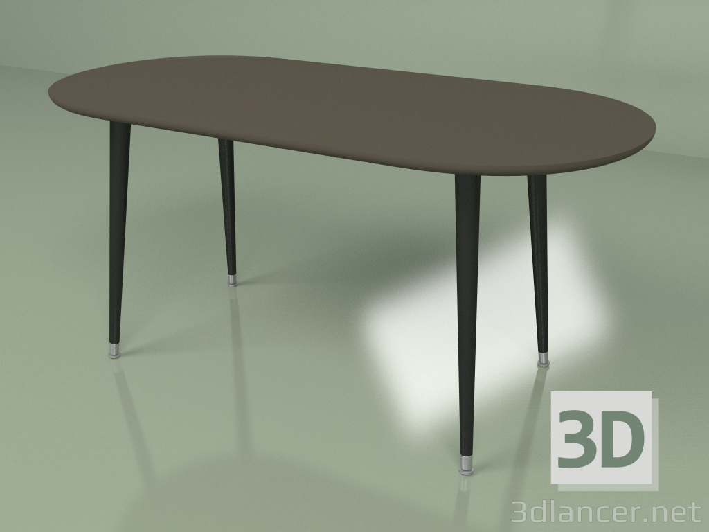 3d model Coffee table Soap paint (dark brown) - preview