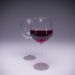 3d Glasses for red wine model buy - render