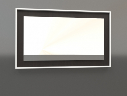 Espelho ZL 18 (750x450, madeira castanho escuro, branco)