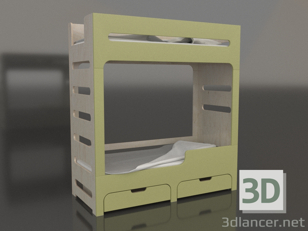 3 डी मॉडल चारपाई बिस्तर मोड एचआर (UDDHR0) - पूर्वावलोकन