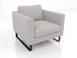 Armchair (metal legs, fabric)