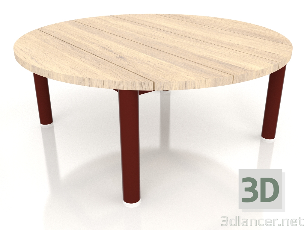 3d model Mesa de centro D 90 (rojo vino, madera de iroko) - vista previa