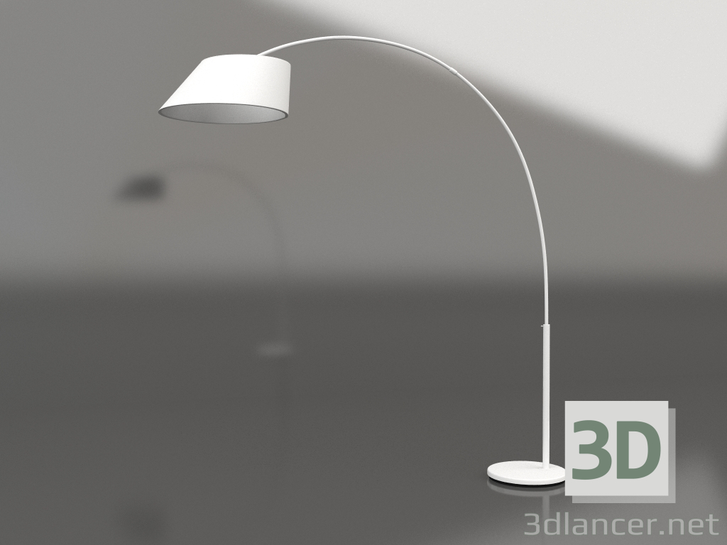 3d model Lámpara de pie Arc (Blanco) - vista previa
