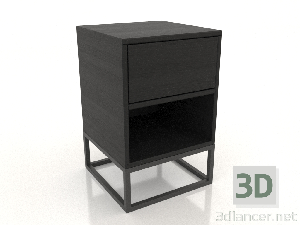 Modelo 3d Mesa de cabeceira 350x350 mm (preto RAL 9005) - preview