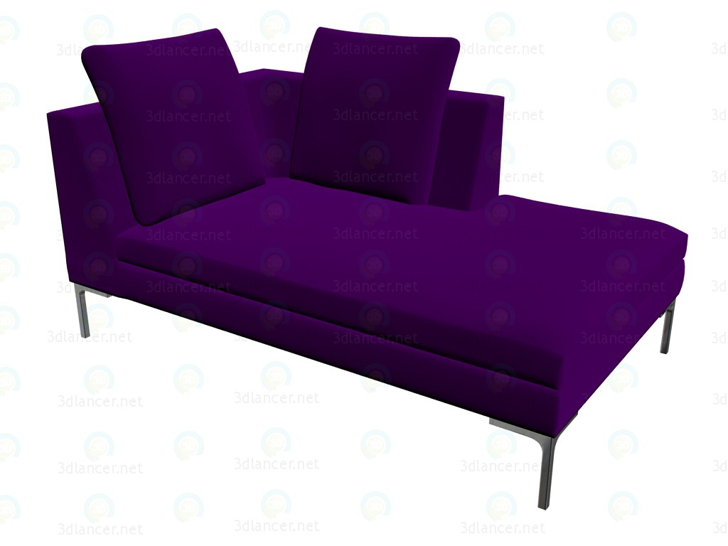 3D Modell Modulares Sofa (158 x 97 x 73) CH156LD - Vorschau