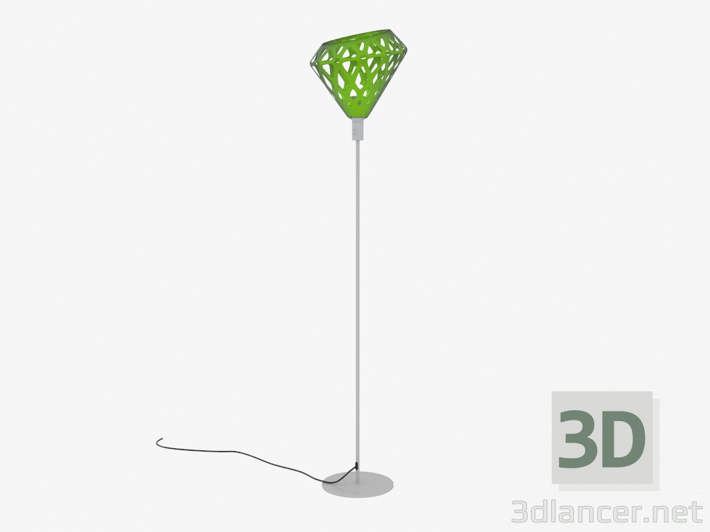 3 डी मॉडल तल दीपक (हरा प्रकाश) - पूर्वावलोकन