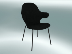 Prendedor da cadeira (JH15, 58x58 H 90cm, couro - seda preta)