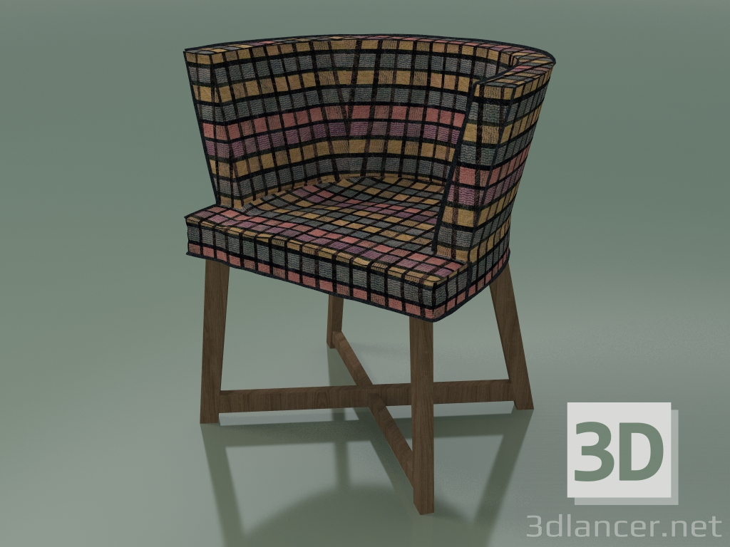 3D Modell Halbkreisförmiger Sessel (26, natürlich) - Vorschau