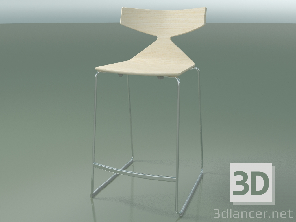 3D modeli İstiflenebilir bar taburesi 3703 (Beyaz, CRO) - önizleme