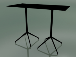 Table rectangulaire avec base double 5746 (H 103 - 69x139 cm, Noir, V39)