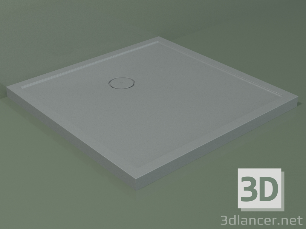 3D modeli Duş teknesi Medio (30UM0148, Gümüş Gri C35, 100x100 cm) - önizleme