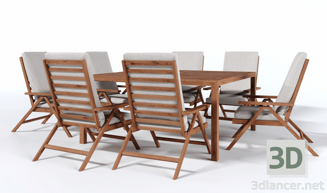 3d 3D model. Garden furniture. IKEA model buy - render