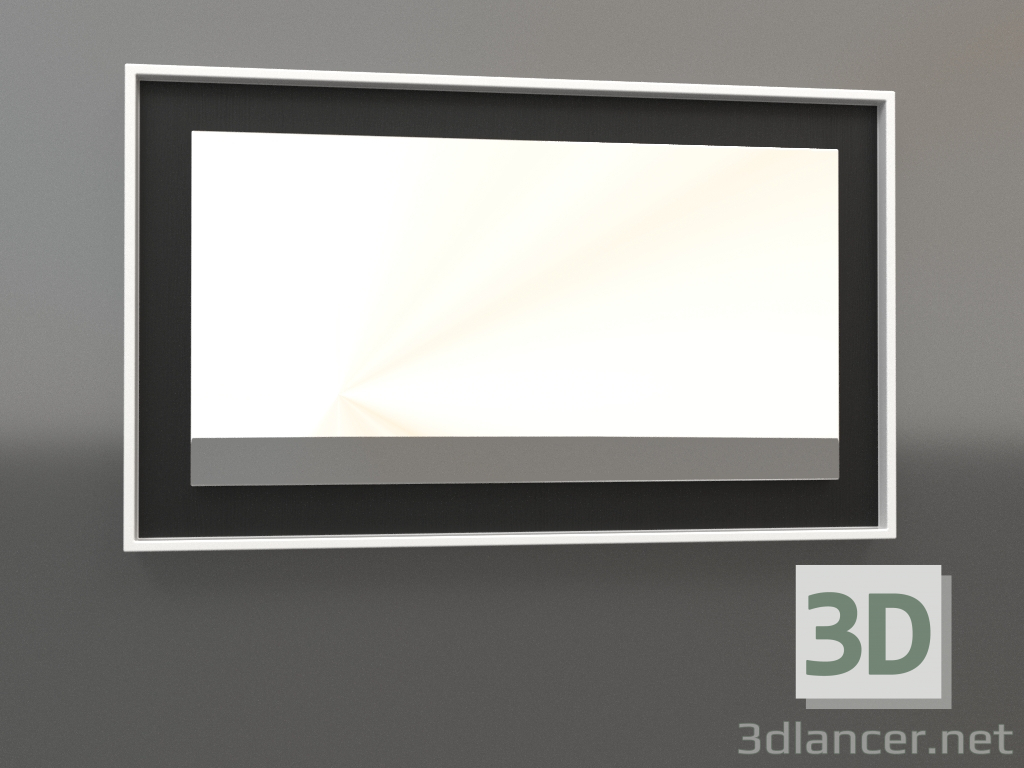 modello 3D Specchio ZL 18 (750x450, legno nero, bianco) - anteprima