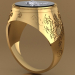 El anillo con ónix negro 3D modelo Compro - render