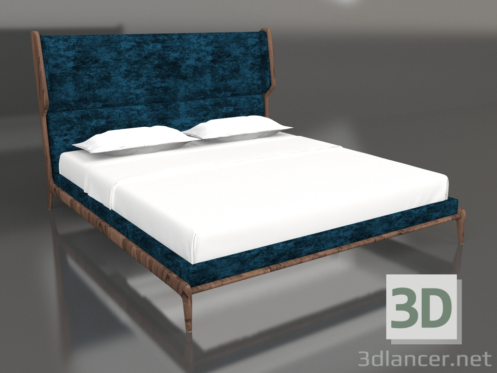 modèle 3D Lit double Muse endormie - preview